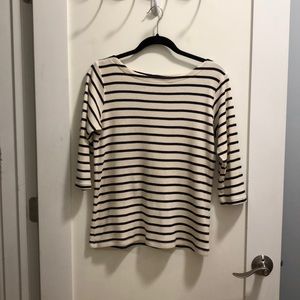 L.L. Bean French Sailor’s Shirt - Navy/Cream